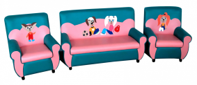 Мягкая мебель  «Барбоскины» с аппликацией кресло