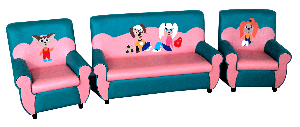 Мягкая мебель   «Фунтик» с аппликацией Модные собачки кресло