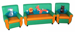 Мягкая мебель «Колобок» с аппликацией диван