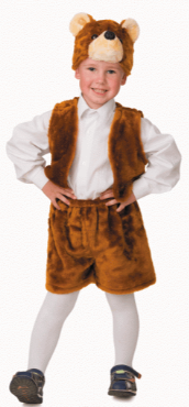 Карнавальный костюм животного Медведь бурый (мех)
