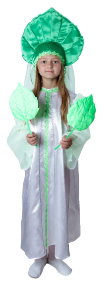 Карнавальный костюм Березка (платье + головной убор)