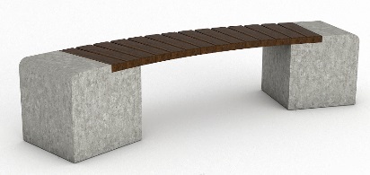 Скамья бетонная арка 
2000*400*450