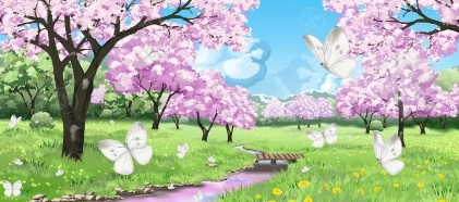 Баннер Весна с бабочками