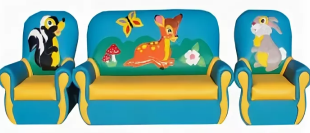 Мягкая мебель  «Бэмби» с аппликацией диван