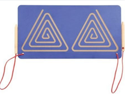 Лабиринт симметричный двойной для подготовки к письму - Треугольники