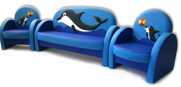Мягкая мебель   «Дельфин»  (объемная аппликация) диван