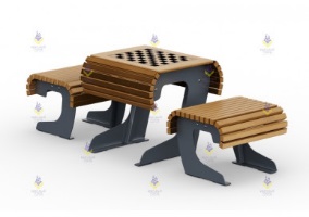 Стол со скамьями игровой «Настольная игра»
2150х730х680