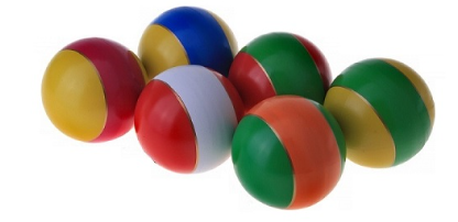 Мячи резиновые (комплект из 5-ти мячей разного размера)
