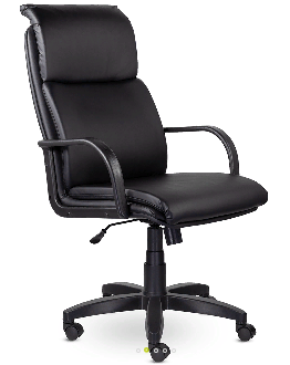 Кресло Надир высокая спинка
  (кож.зам. черн.) пластик-люкс 
