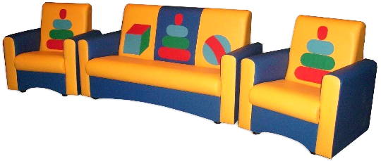 Мягкая мебель  «Пирамидки » с 
аппликацией диван