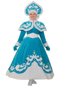 Новогодний карнавальный костюм взрослый Снегурочка Премиум