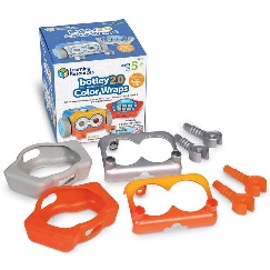 Развивающая игрушка "Аксессуары для робота Ботли. Цветные лица с чехлом для пульта" (серый/оранжевый, 8 элементов)