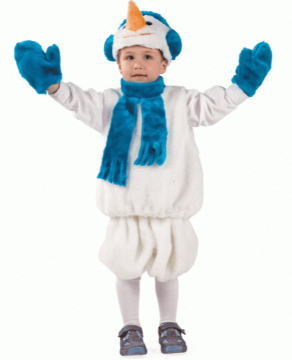 Новогодний карнавальный костюм детский Снеговик
