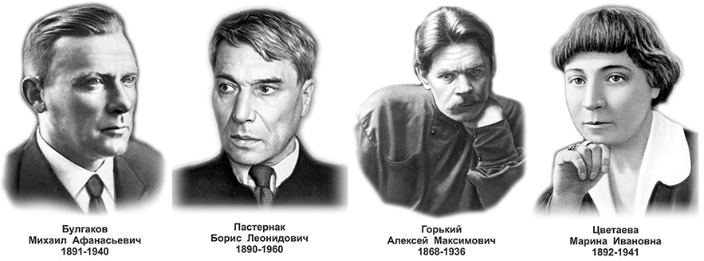Портреты российских писателей 20 века (20 шт., лам.)