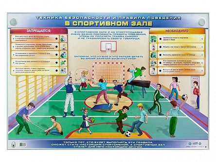 Электрифицированный стенд "Техника безопасности и правила поведения в спортивном зале"