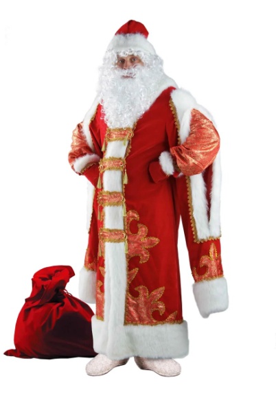 Новогодний карнавальный костюм взрослый Дед Мороз Царский